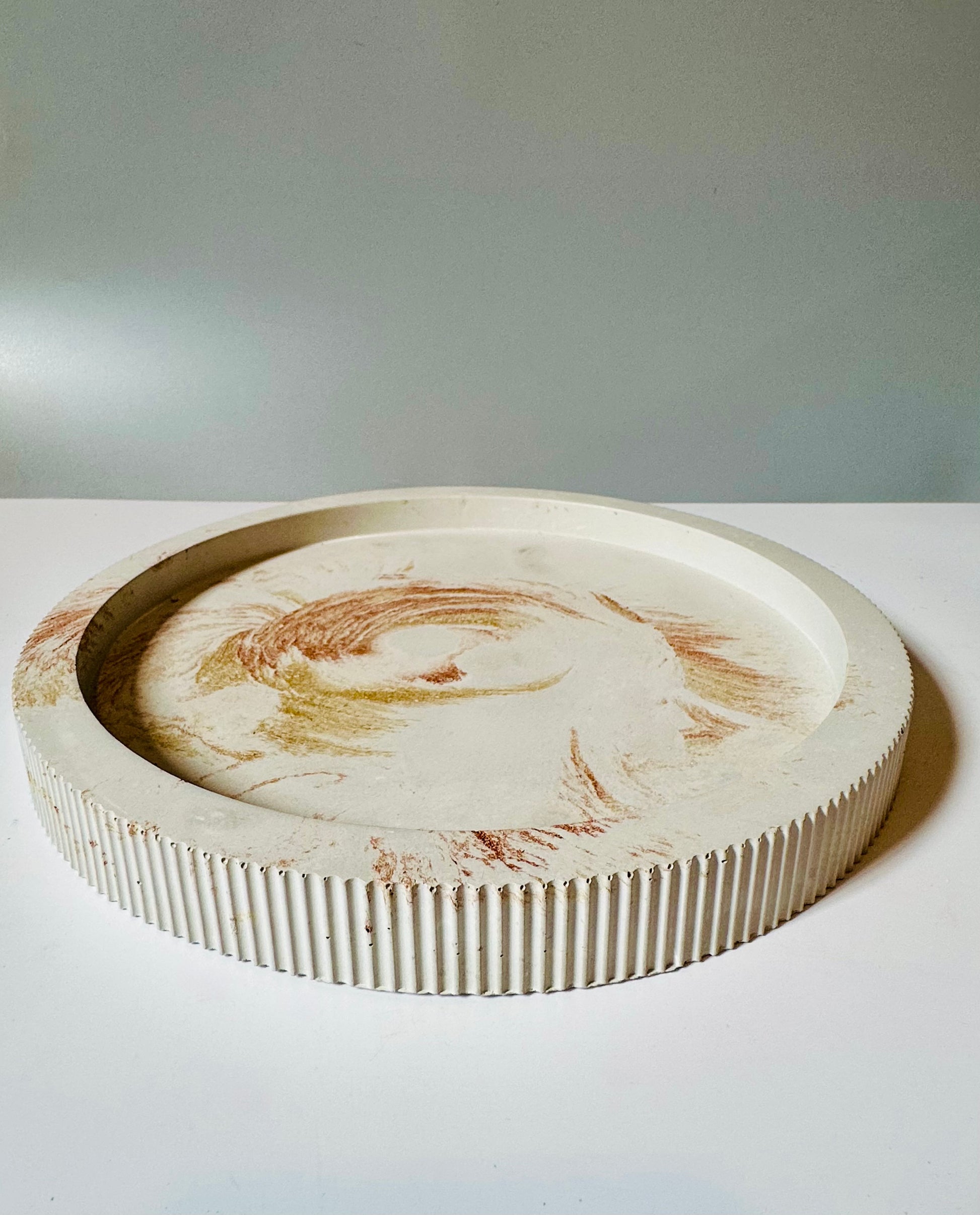 Handmade cement Tray and pot bundle. for home and gift giving.
