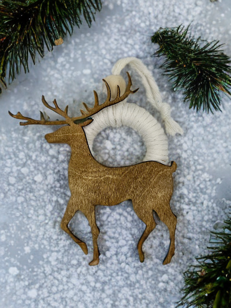 Deer ornament set of 3