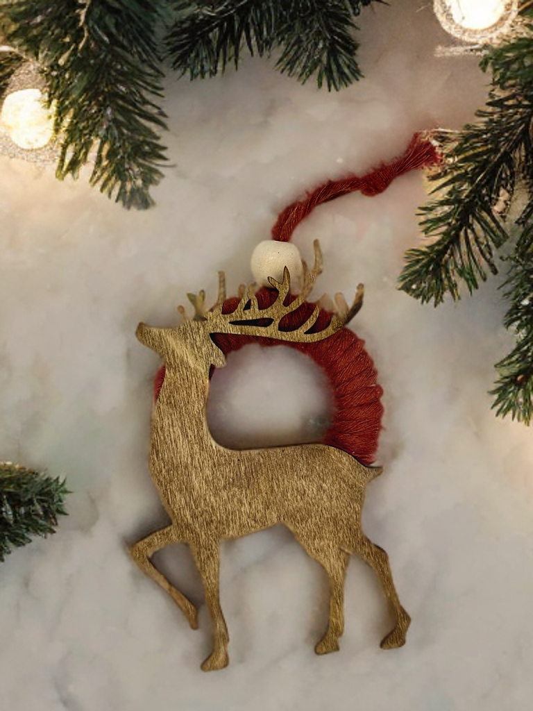 Deer ornament set of 3