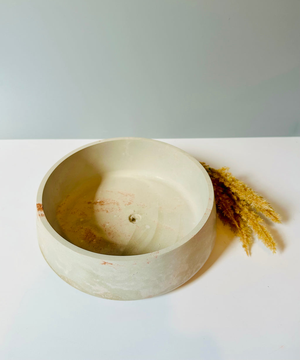 Minimalist cement pot for gift or home decor.