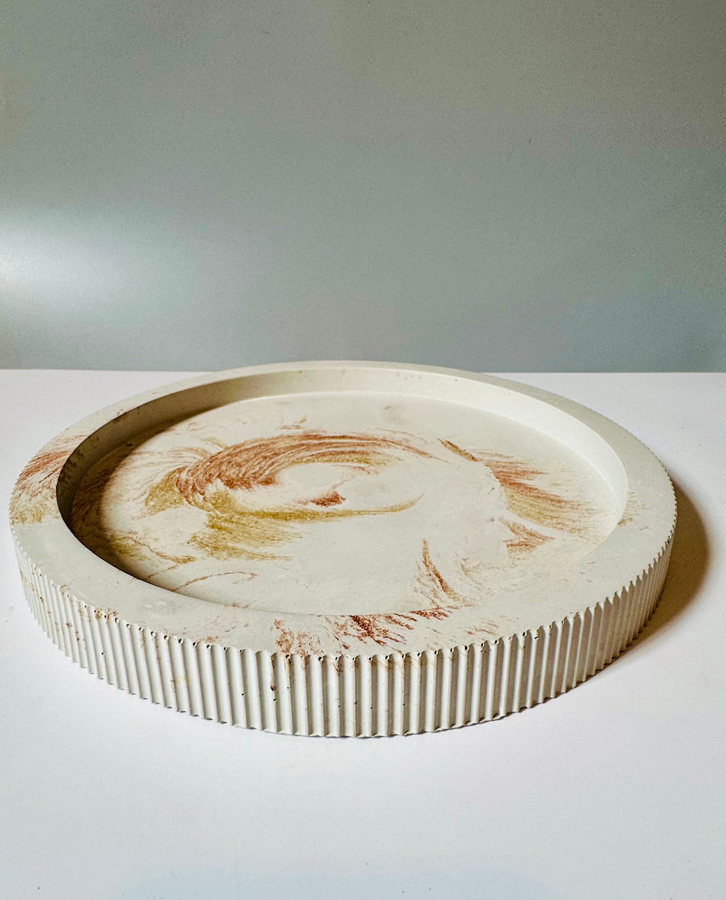 Handmade cement Tray and pot bundle. for home and gift giving.